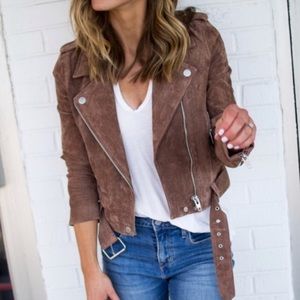 BLANKNYC Suede Moto Jacket
